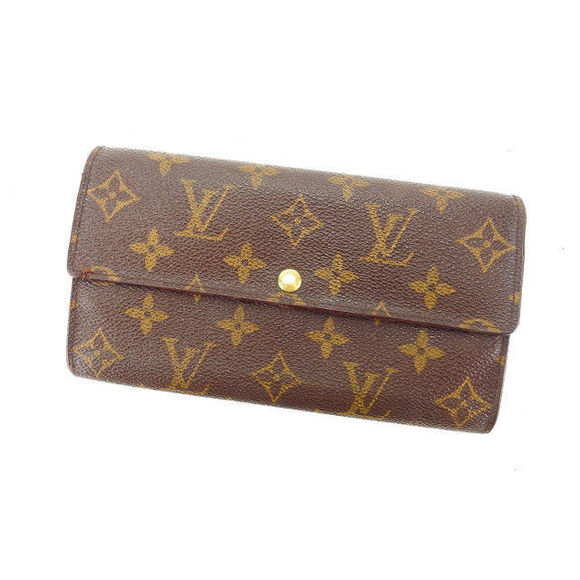 Louis Vuitton Porte Wallet Monogram Long Monnaie Zipper Pochette Brown - Picture 1 of 6